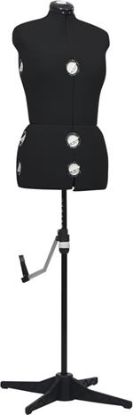vidaXL Manichino Femminile Regolabile Nero Taglia M 40-46