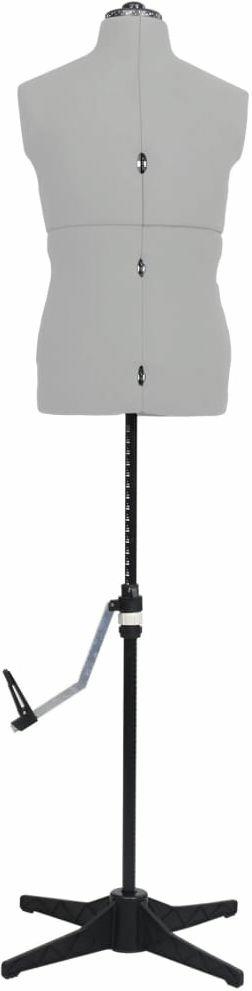 vidaXL Manichino Maschile Regolabile Grigio Taglia 37-45 - 2