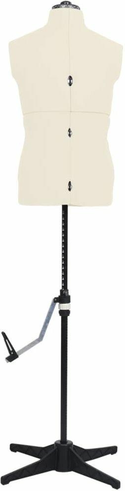vidaXL Manichino Maschile Regolabile Crema Taglia 37-45 - 2
