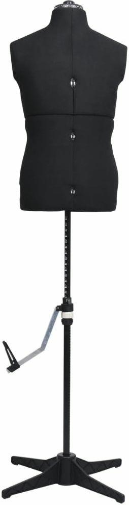 vidaXL Manichino Maschile Regolabile Nero Taglia 37-45 - 2