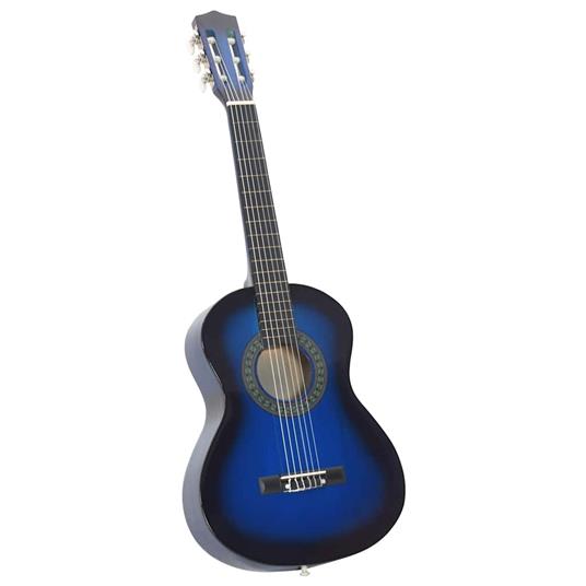 vidaXL Chitarra Classica per Principianti e Bambini Blu 1/2 34 - 3