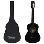 vidaXL Set Chitarra Classica per Principianti 8 pz Nera 1/2 34