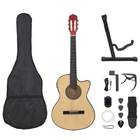 vidaXL Set Chitarra Western 12 pz con Equalizzatore e 6 Corde