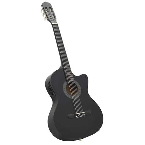 vidaXL Chitarra Classica Western con Equalizzatore e 6 Corde Nera - 3