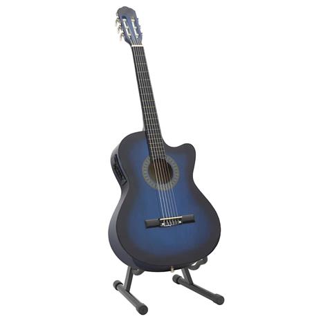 vidaXL Set Chitarra Western 12 pz con Equalizzatore e 6 Corde Blu - 3