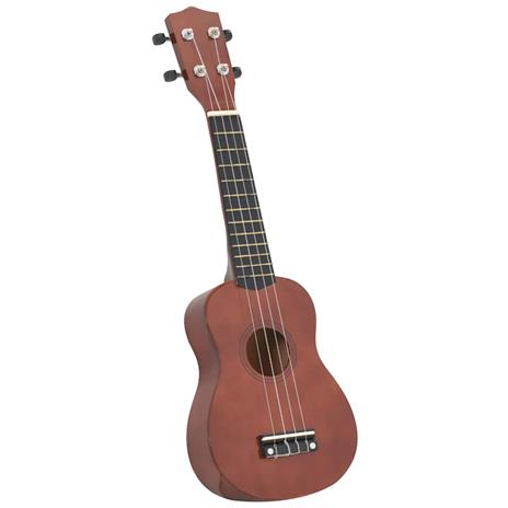 vidaXL Set Ukulele Soprano con Borsa per Bambini Legno Scuro 21 - 3