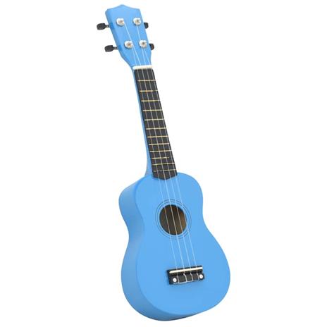 vidaXL Set Ukulele Soprano con Borsa per Bambini Blu 21 - 3