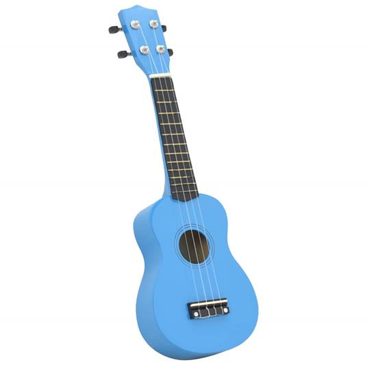 vidaXL Set Ukulele Soprano con Borsa per Bambini Blu 21 - 3
