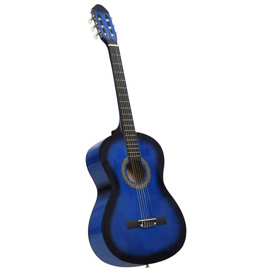 vidaXL Chitarra Classica per Principianti con Custodia Blu 4/4 39 - 3