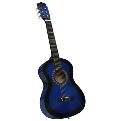 vidaXL Chitarra Classica Principianti e Bambini e Custodia Blu 1/2 34 - 3