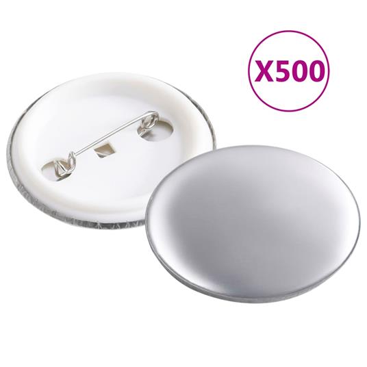 vidaXL Macchina per Badge con 500 Set a Spilla 37 mm Punzone Rotativo - 4