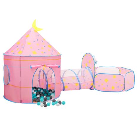 vidaXL Tenda da Gioco per Bambini Rosa con 250 Palline 301x120x128 cm - 2