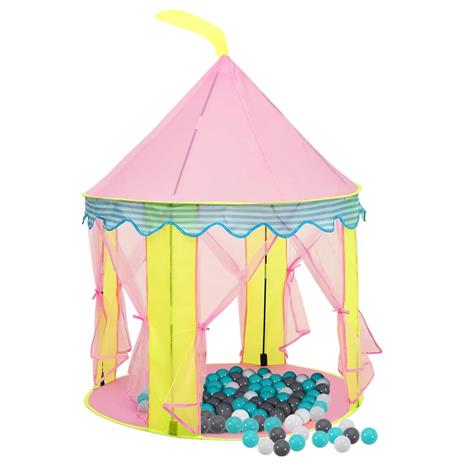 vidaXL Tenda da Gioco per Bambini Rosa con 250 Palline 100x100x127 cm - 2