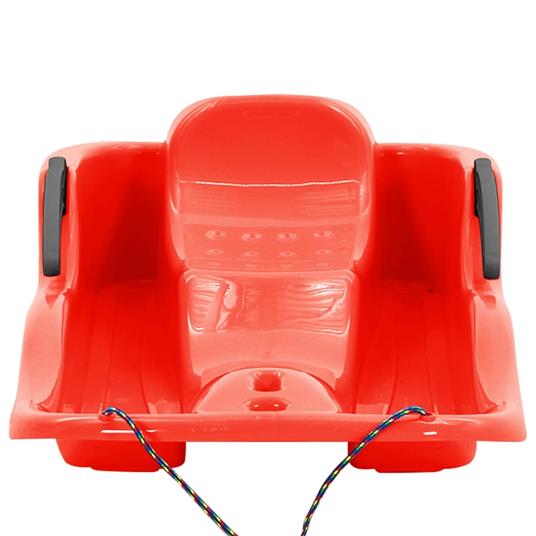 vidaXL Slittino con Freni Rosso 87x40x18 cm in Polipropilene - 2
