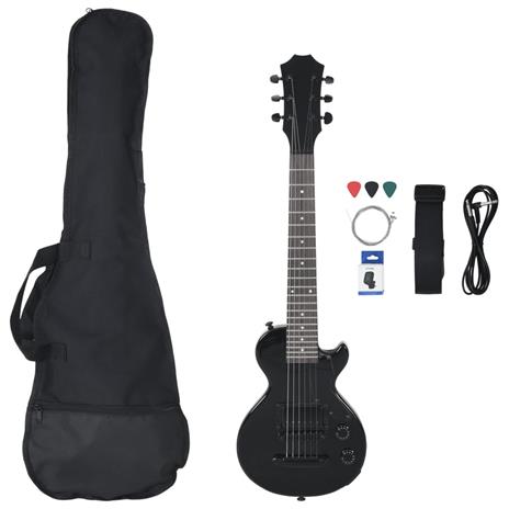 vidaXL Chitarra Elettrica per Bambini con Custodia Nera 3/4 30 - 2