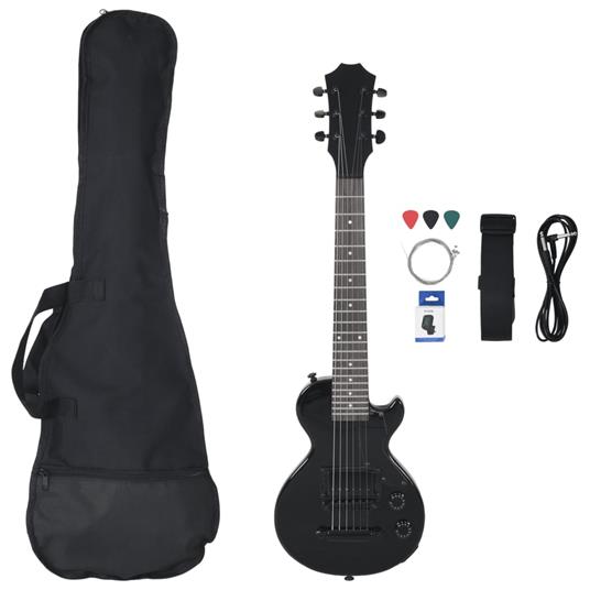 vidaXL Chitarra Elettrica per Bambini con Custodia Nera 3/4 30 - 2