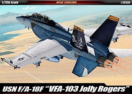 Usn F/A-18F Vfa-103 Jolly Rogers Fighter Plastic Kit 1:72 Model Acd12535