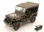 Jeep Willys U.S. Army Closed Matt Olive 1:18 Model We18036H