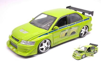 Brian's Mitsubishi Lancer Evolution VII Fast & Furious Light Green 1:24 Model JADA99788
