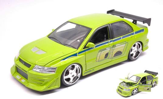 Brian's Mitsubishi Lancer Evolution VII Fast & Furious Light Green 1:24 Model JADA99788