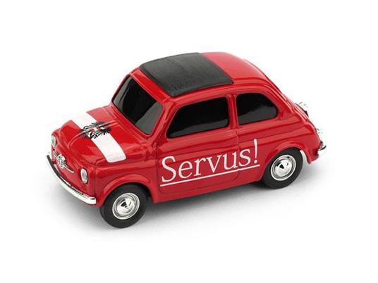 Fiat 500 Brums Austria SERVUS! GRAIS DI! 1:43 Model BMBR062