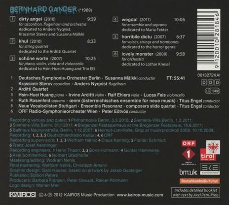 Monsters and Angels - CD Audio di Bernhard Gander - 2