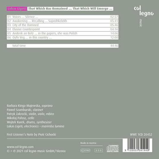 That Which Has Remained - CD Audio di Lukas Ligeti - 2