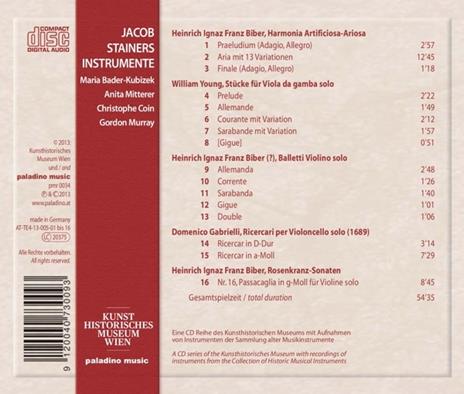 Jacob Stainers Instrumente - CD Audio - 2