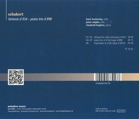 Fantasia D934 - Trio con pianoforte D898 - CD Audio di Franz Schubert - 2