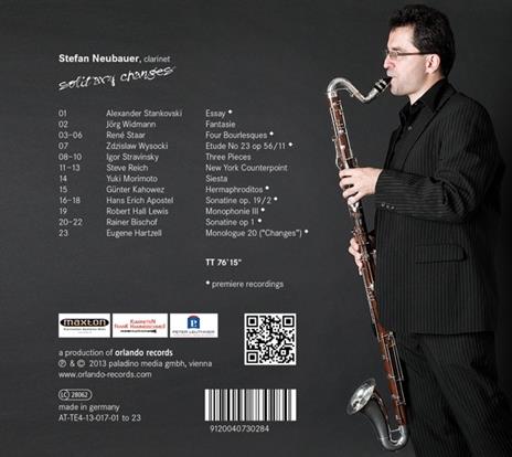 Solitary Changes - Musica per Clarinetto Solo - CD Audio - 2