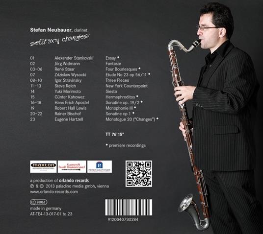 Solitary Changes - Musica per Clarinetto Solo - CD Audio - 2