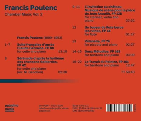 Chamber Music Vol.2 - CD Audio di Francis Poulenc - 2
