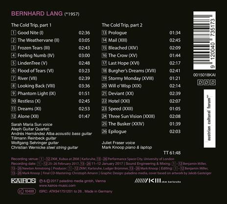 The Cold Trip - CD Audio di Bernhard Lang - 2
