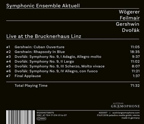 Symphonic Ensemble Aktuell: Live At The Brucknerhaus Linz - Gershwin / Dvorak - CD Audio - 2