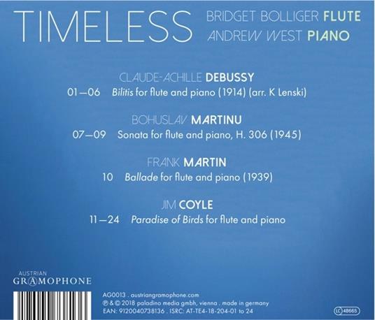 Bridget Bolliger / Andrew West: Timeless - CD Audio - 2