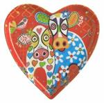 Piatto A Cuore 15.5cm Love Hearts Happy Moo Day Maxwell & Williams