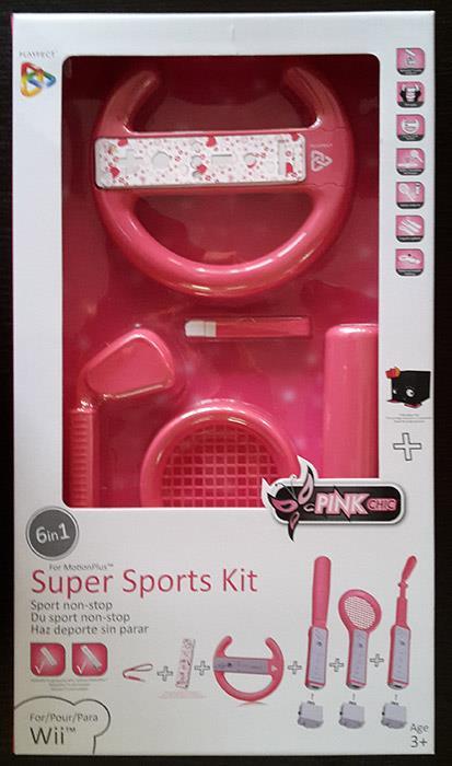 Kit 6 in 1 Super Sports Rosa per Nintendo WII