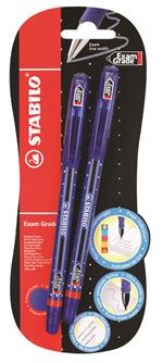 Penna a sfera - STABILO Exam Grade - Pack da 2 - Blu