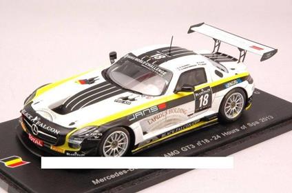 MERCEDES SLS GT3 N.18 24H SPA 2013 HUMMEL-JANS-JAGER-CHRISTODOULOU 1:43 Modellino