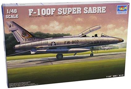 North-American F-100F Super Sabre 2 Seater Fighetr Plastic Kit 1:48 Model TP2840