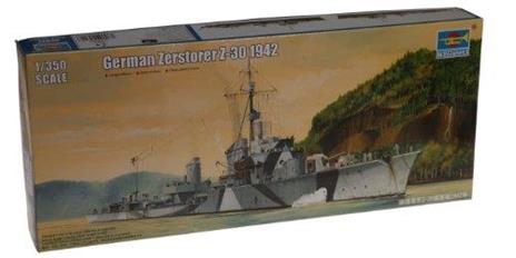 German Zerstorer (Destroyer) Z-30 1942 Battleship 1:350 Plastic Model Kit Riptr 05322