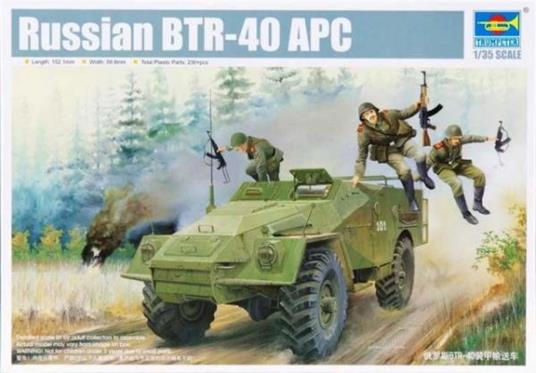 Russian Btr-40 Apc 1:35 Plastic Model Kit RIPTR 05517