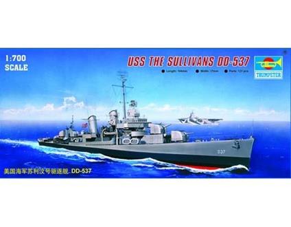 USS The Sullivans DD-537 Battleship 1:700 Plastic Model Kit RIPTR 05731
