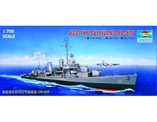 USS The Sullivans DD-537 Battleship 1:700 Plastic Model Kit RIPTR 05731