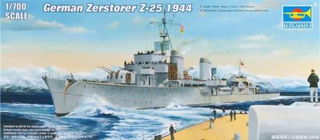 German Zerstorser Z-25 1944 Plastic Kit 1:700 Model Tr 05787