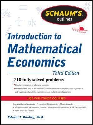 Introduction to mathematical economics - Edward Dowling - copertina