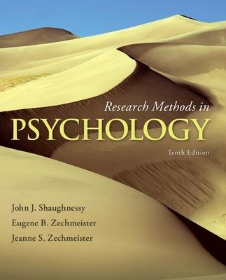 Research Methods in Psychology - John Shaughnessy,Eugene Zechmeister,Jeanne Zechmeister - cover