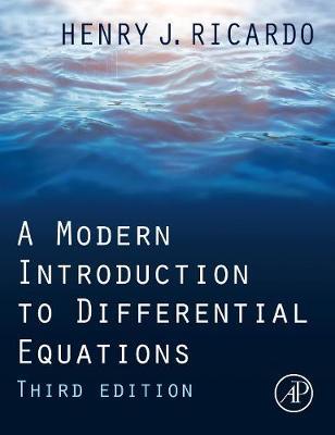 A Modern Introduction to Differential Equations - Henry J. Ricardo - cover