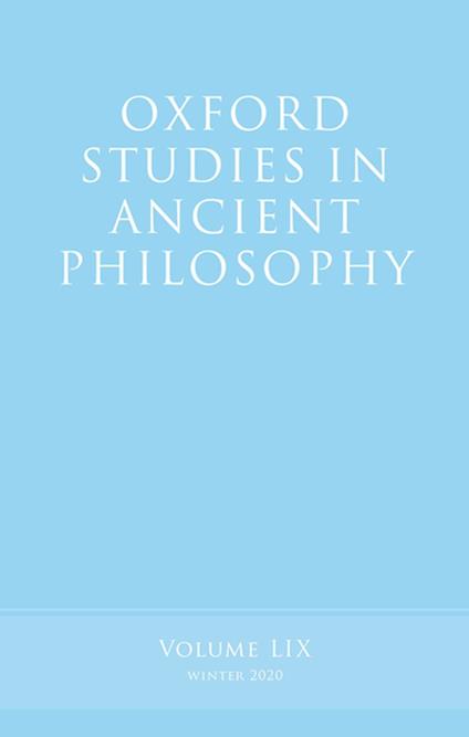 Oxford Studies in Ancient Philosophy, Volume 59