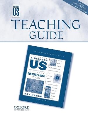 A History of US: From Colonies to Country: Teaching Guide, Book 3 - Poole,Parks,Edwards - cover